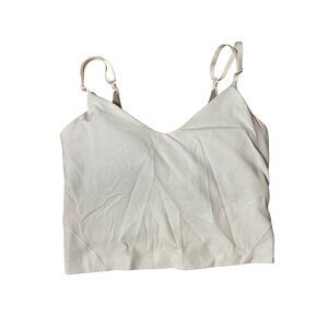 Lululemon Women's White Strappy Padded Sports Bra Top Size 2